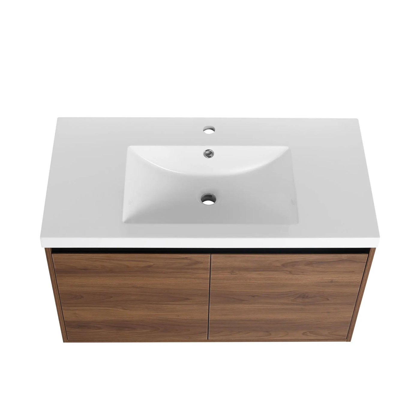 Bathroom Vanity Set With Resin Countertop Sink And 2 Doors, Engineered Wood by HouseOfZazla