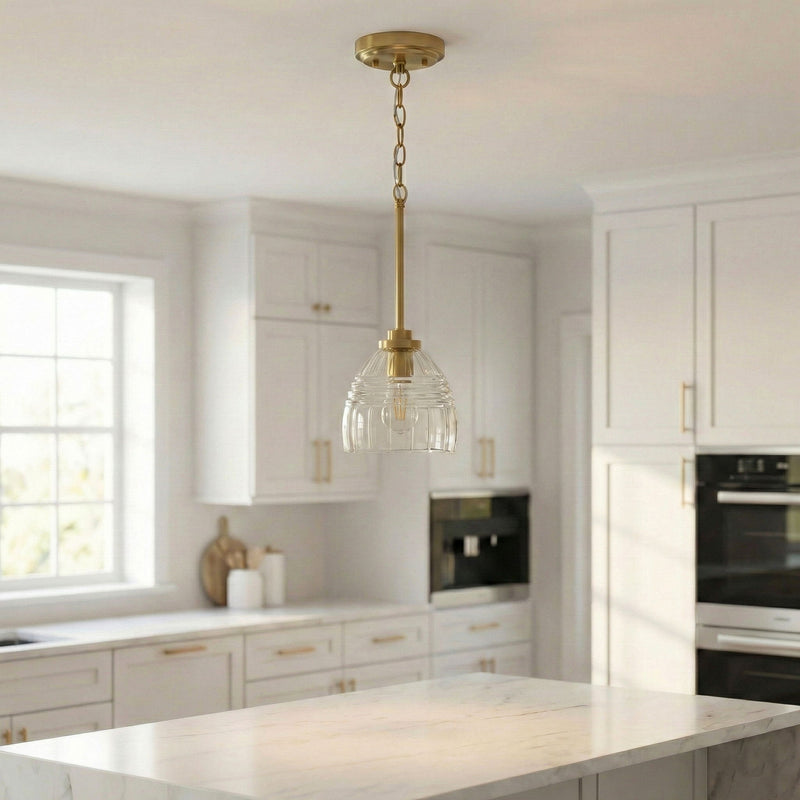 Ember - 3 Candle Lights Chain Pendant - Clear / Gold, photo 9 of 9