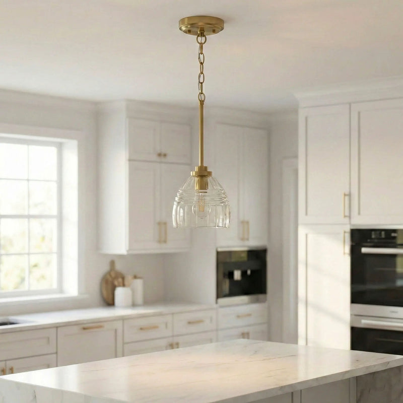 Ember - 3 Candle Lights Chain Pendant - Clear / Gold by Unique Piece Furniture