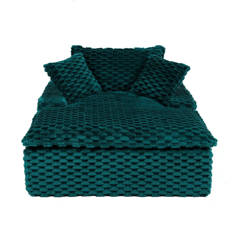 Comfort Bearing Sofa With 2 Pillows And 1 Backrest - Green by HouseOfZazla