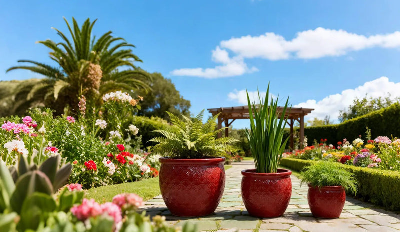 Handmade Ceramic Flower Pot Set of 3 by HouseOfZazla