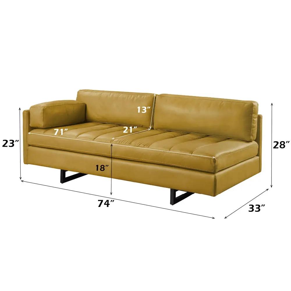 Radia - Sofa With Pillow - Turmeric Top Grain Leather by Unique Piece Furniture