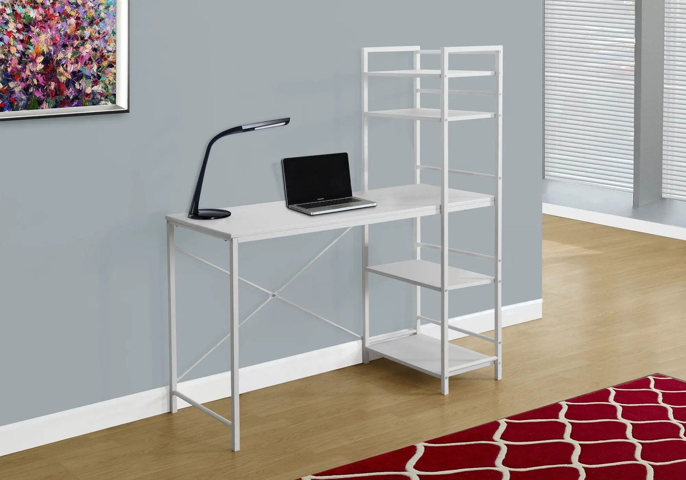 Computer Desk for Home Office with Laptop Storage Shelves by HouseOfZazla