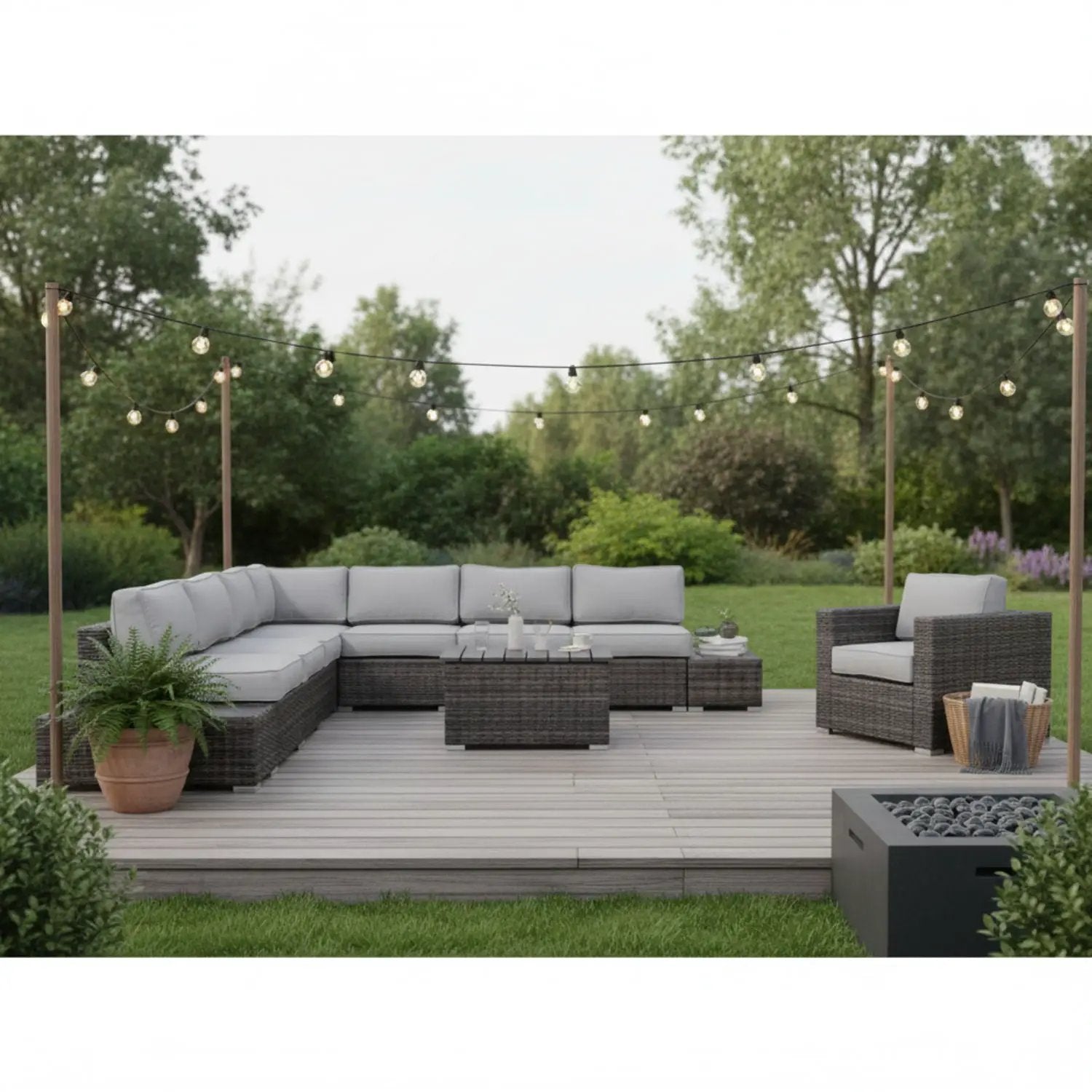 Stylish Entertainment Sectional Set, Outdoor Living by Unique Piece Furniture