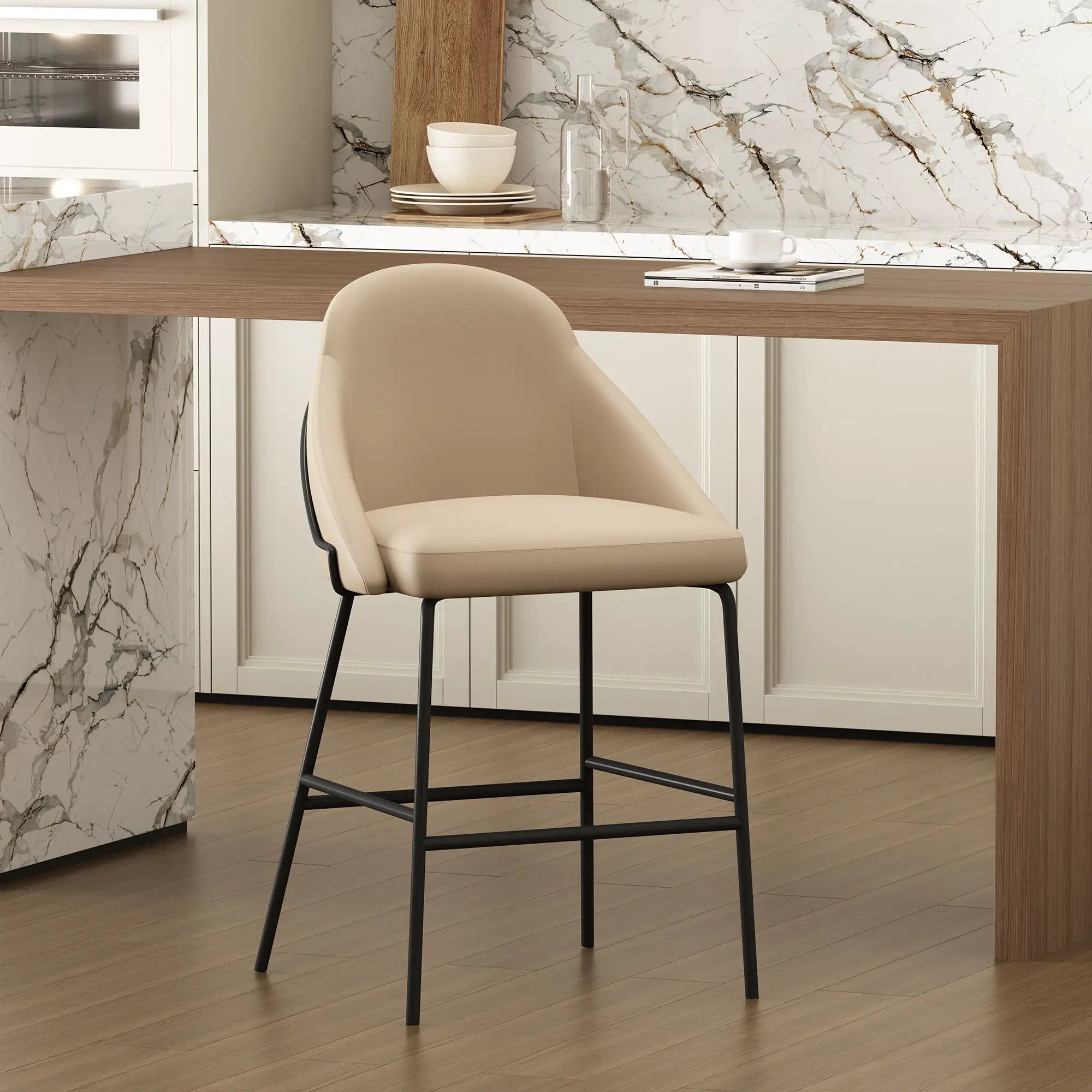Gracie - Upholstered Counter Stool by HouseOfZazla