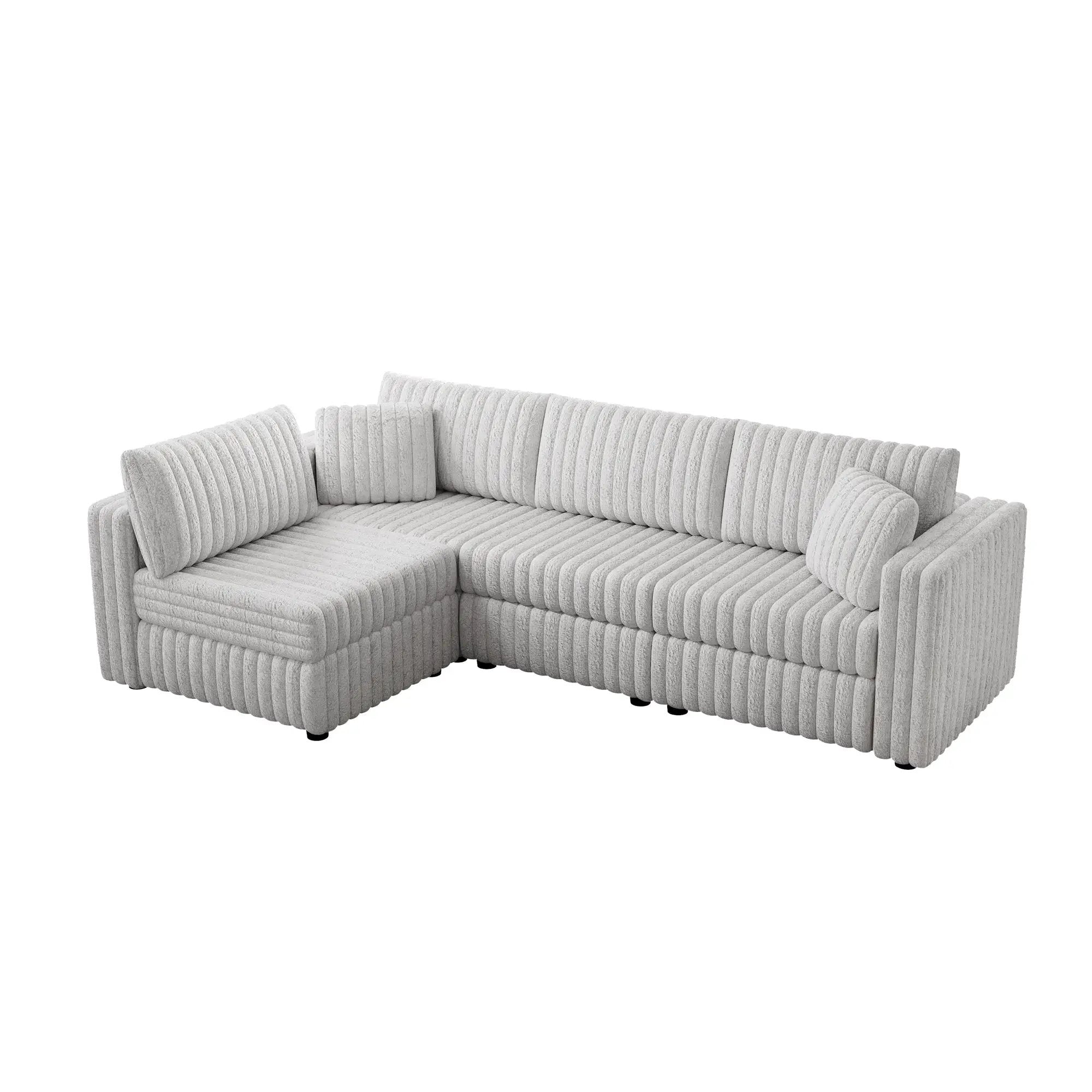 106.3" Soft L-shaped 4-Person Sofa by HouseOfZazla