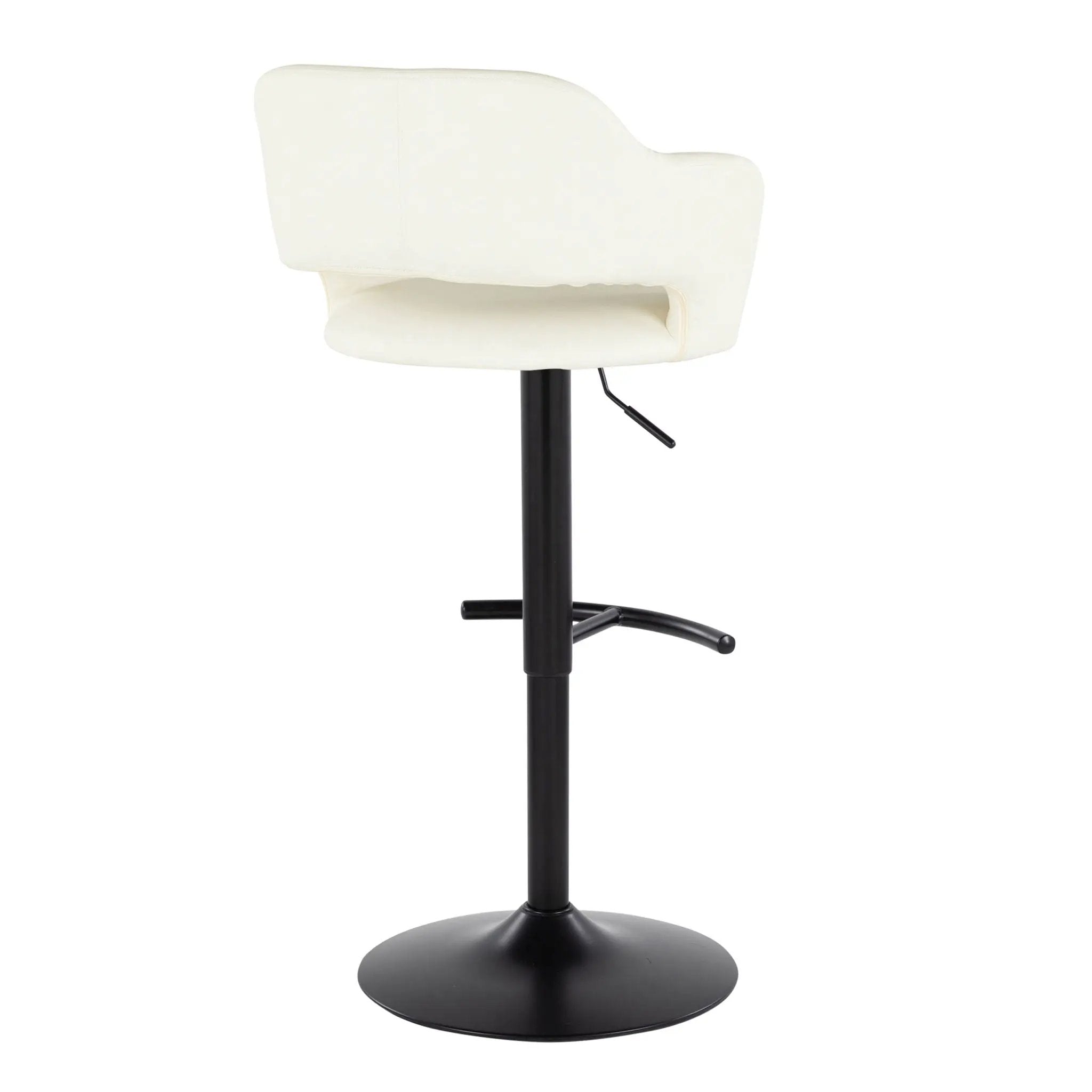 Margarite - Contemporary Adjustable Barstool With Swivel With Rounded T Footrest (Set of 2) by Unique Piece Furniture