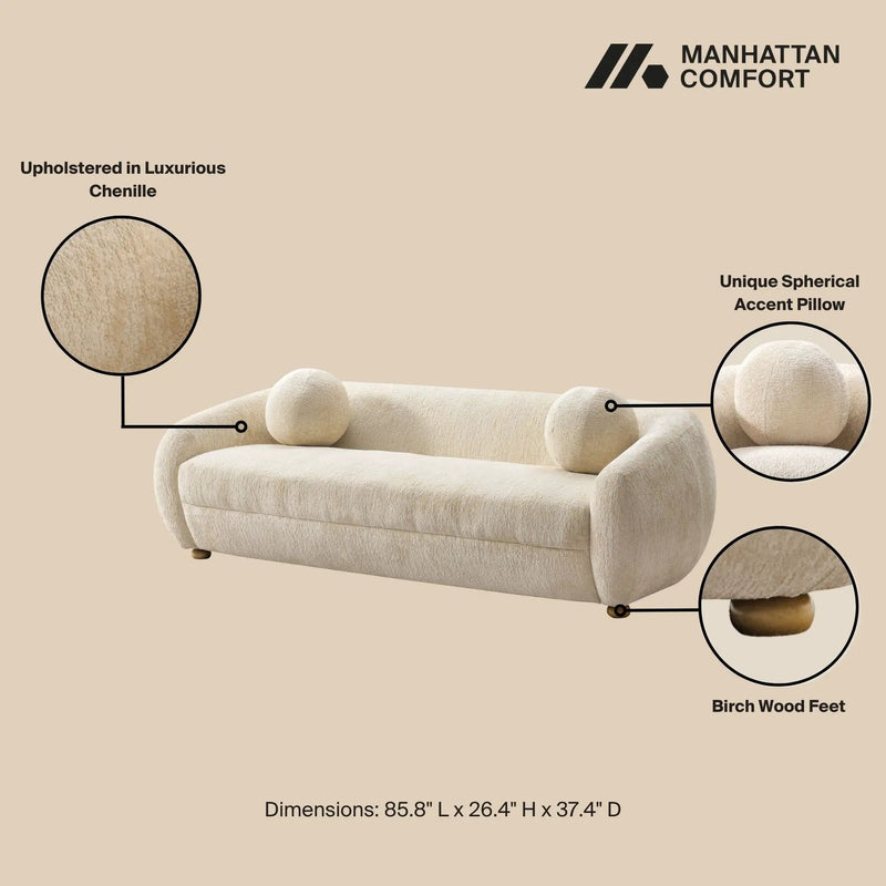 Tribeca 86" Chenille Sofa by HouseOfZazla