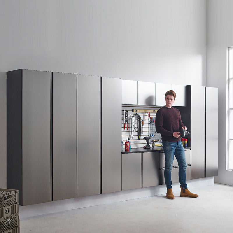 Nova Series - Wall Mounted Utility Storage Garage Cabinet - Dark Gray by HouseOfZazla