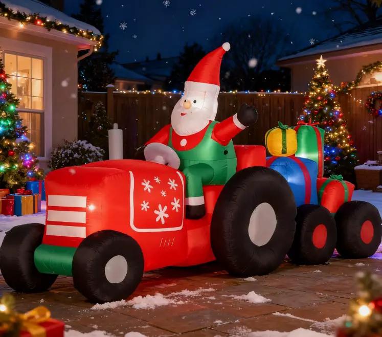 Inflatable Santa on Driving Trailer by HouseOfZazla