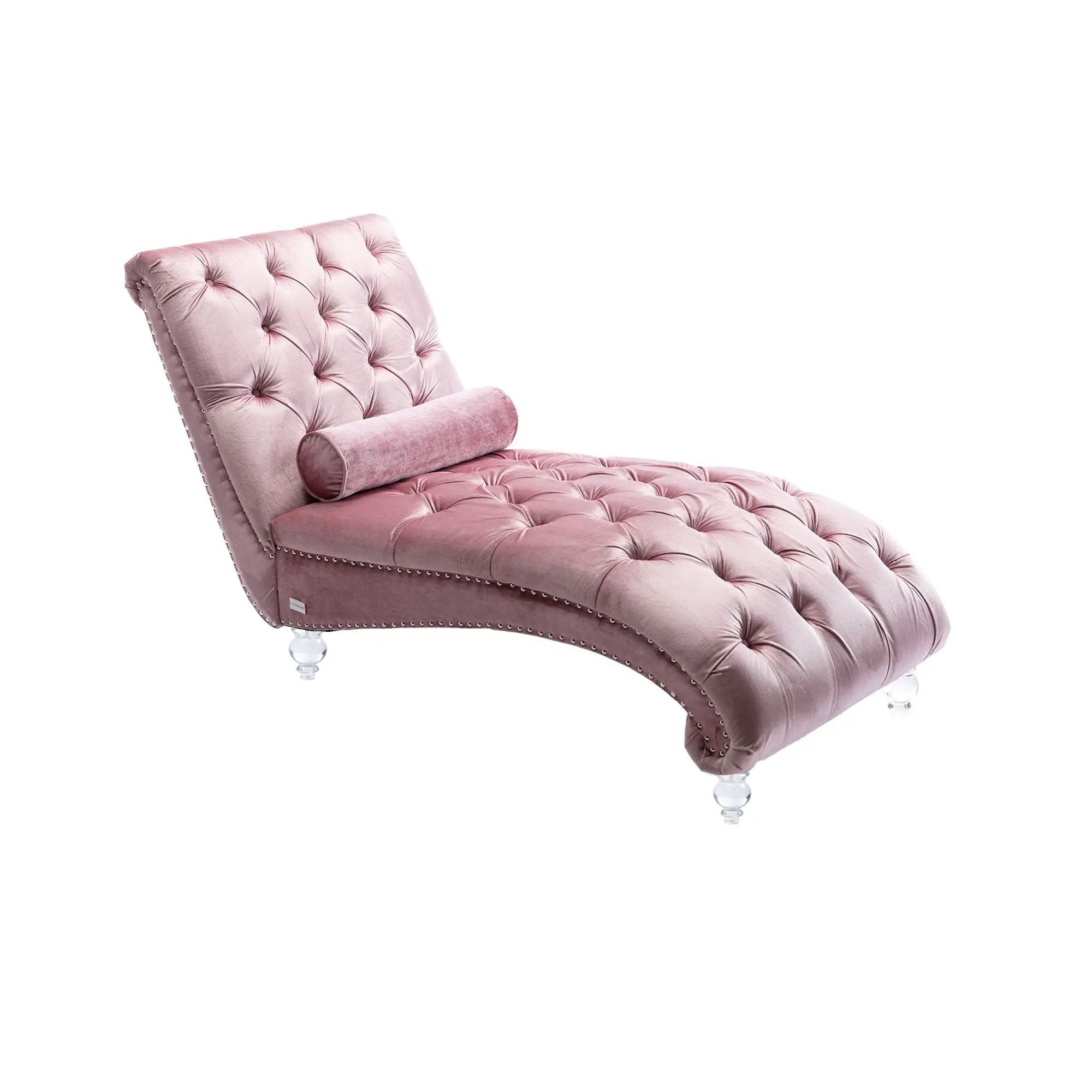 Chaise Lounge Indoor, Button Tufted Upholstered Chaise Lounge Chair With Pillow by Unique Piece Furniture