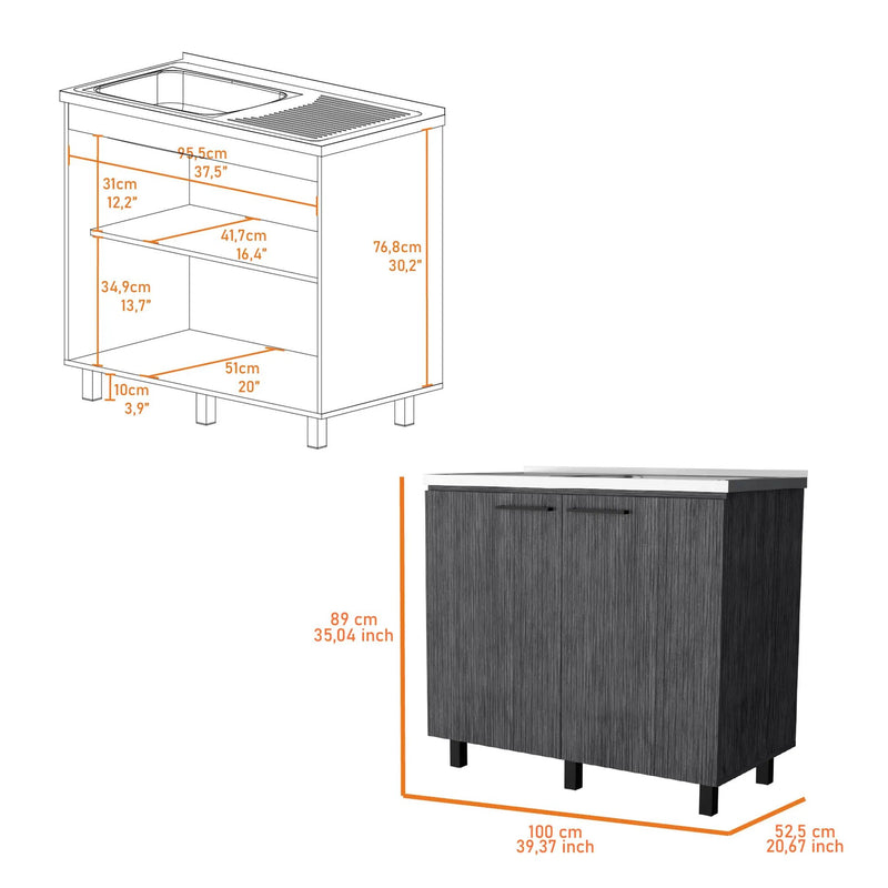 FM Furniture Oklahoma 2 Utility Sink & Cabinet by HouseOfZazla