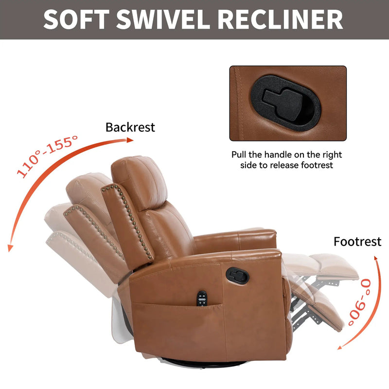 Deep Swivel Recliner and Massage Chair by HouseOfZazla