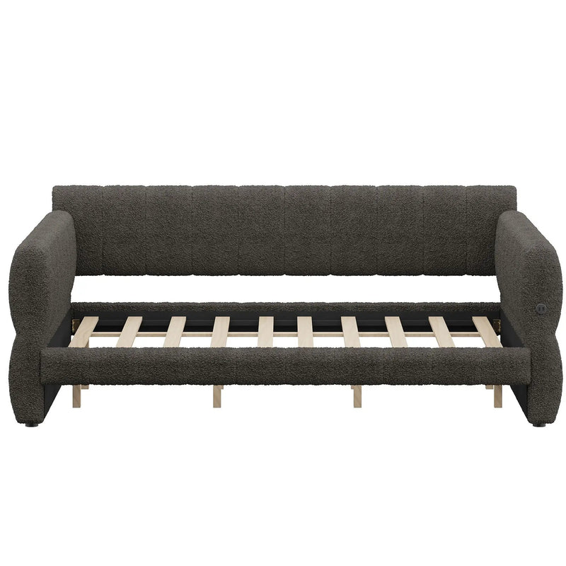 Upholstered Platform Bed With USB Charging by Unique Piece Furniture