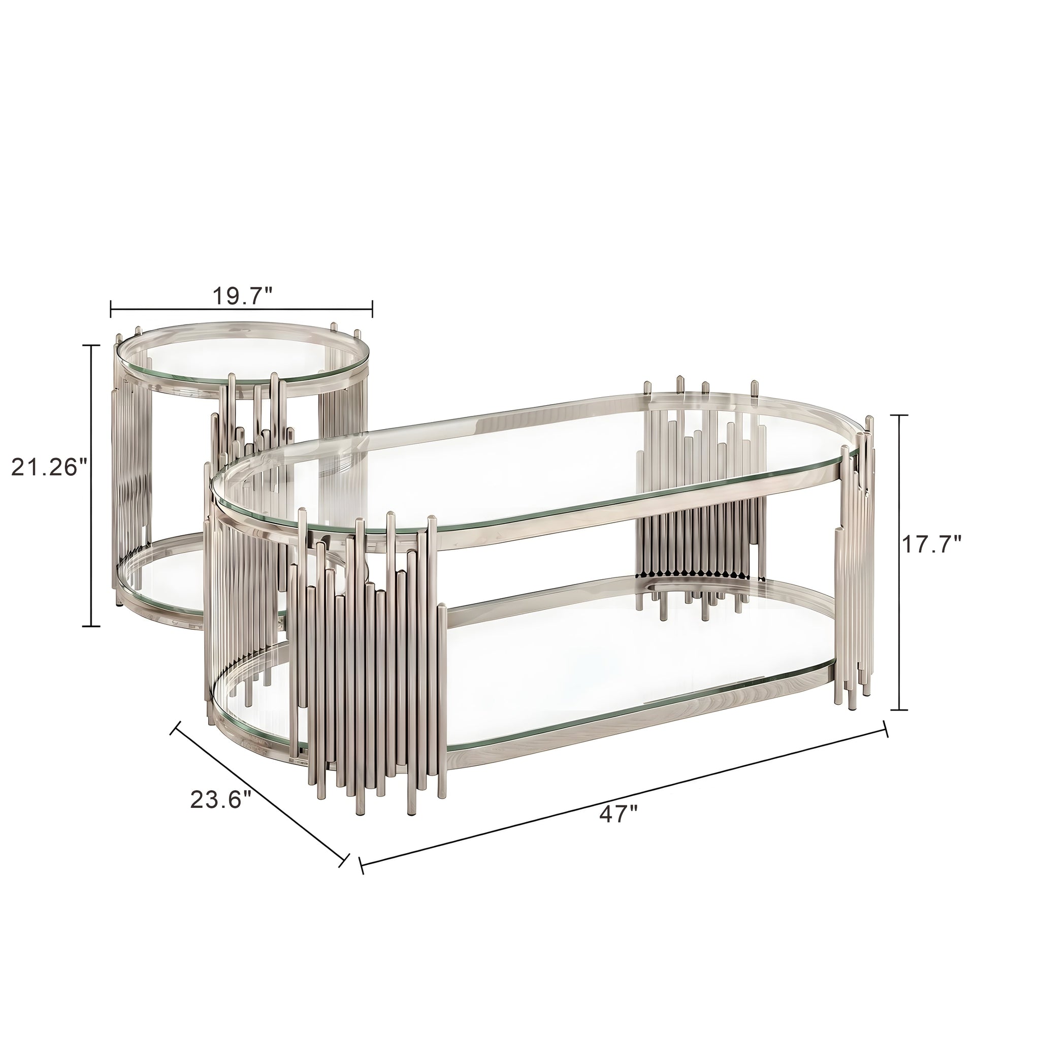 Modern Luxury Coffee Table and Side Table Set by HouseOfZazla