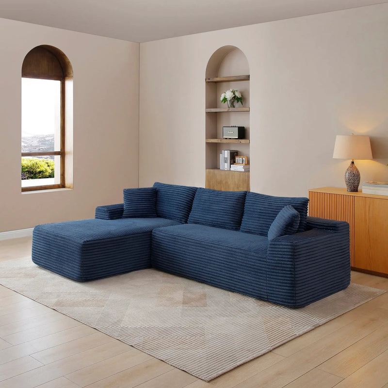 105'' Modular Sectional Sofa with Deep Seat and Chaise by HouseOfZazla