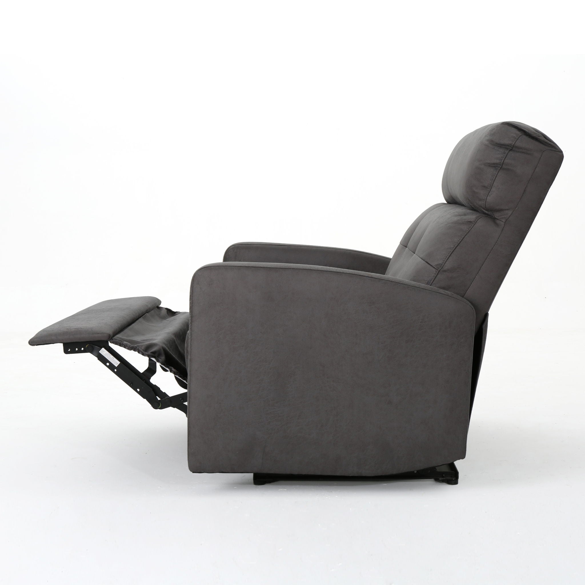 Alma - Contemporary Upholstered Loveseat Recliner - Slate by HouseOfZazla