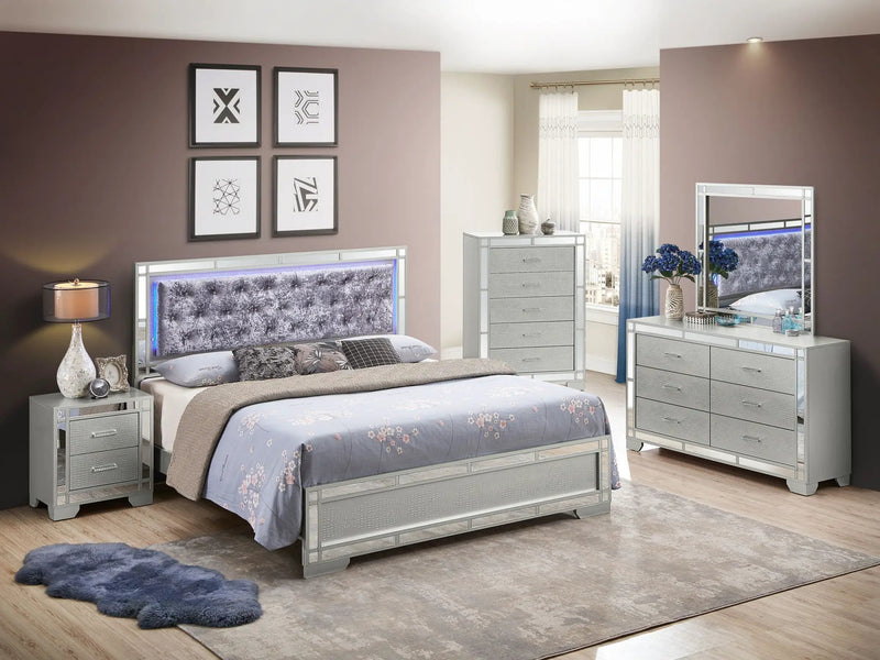 Madison - Upholstered Bed With LED by Unique Piece Furniture