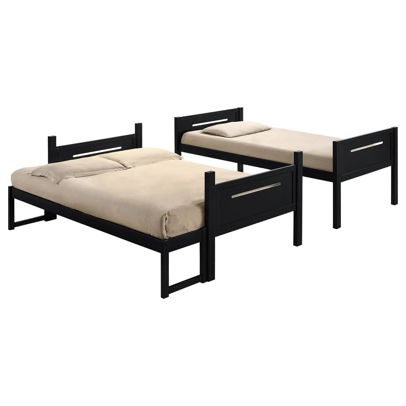 Bunk Bed With Built In Ladder, Safety Guardrails And Angled Access Step by HouseOfZazla