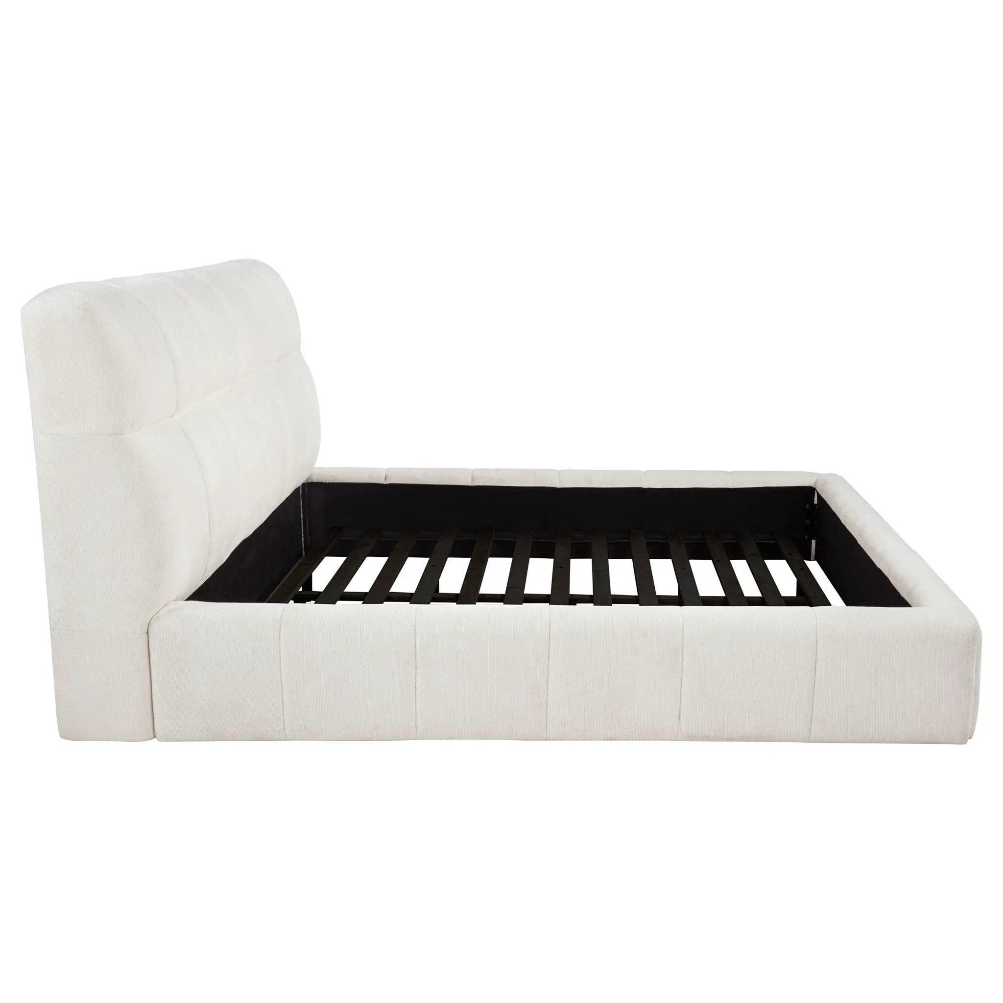 Nollet 48-inch Upholstered Eastern King Platform Bed Cream by Unique Piece Furniture