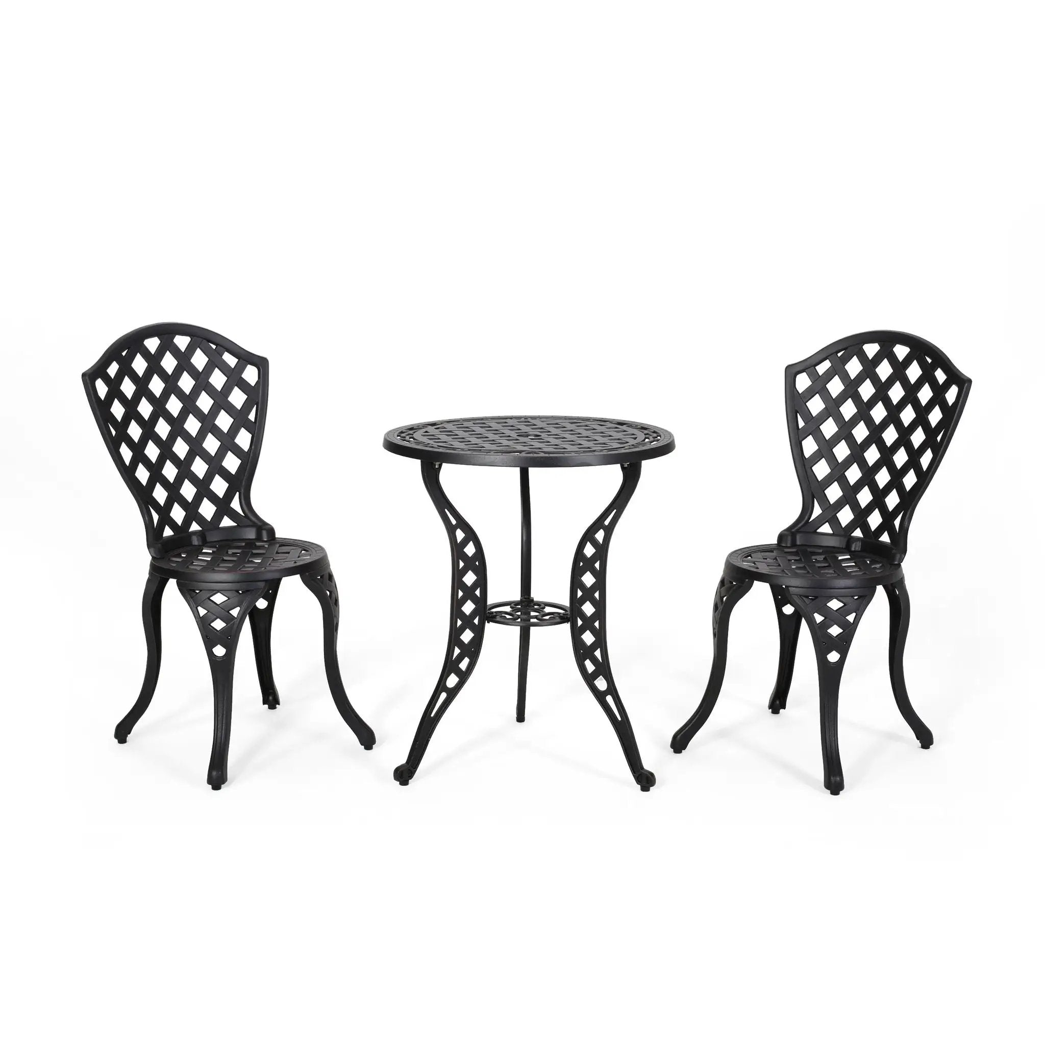 Bono Metal Bistro Set - Black by HouseOfZazla