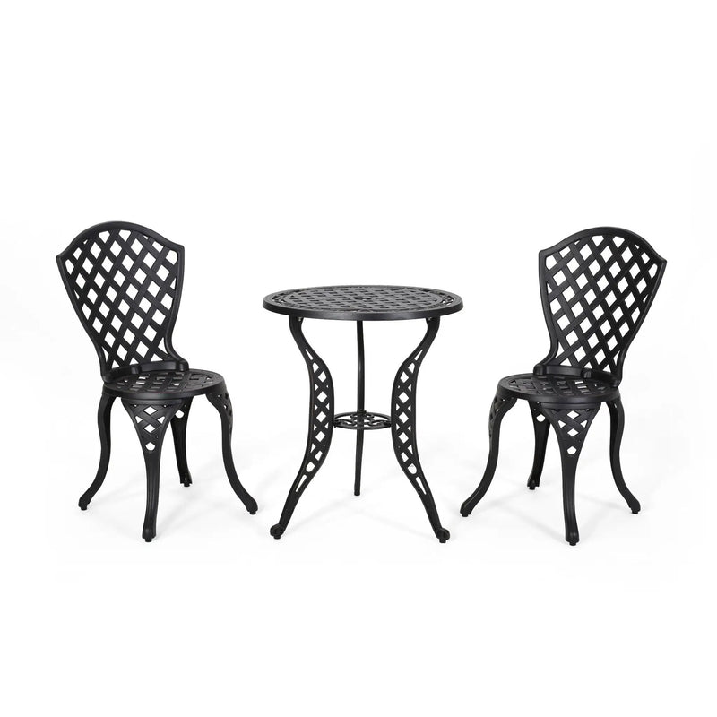 Bono Metal Bistro Set - Black by HouseOfZazla