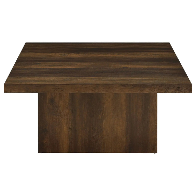 Devar Square Engineered Wood Cocktail Coffee Table Dark Pine by Unique Piece Furniture