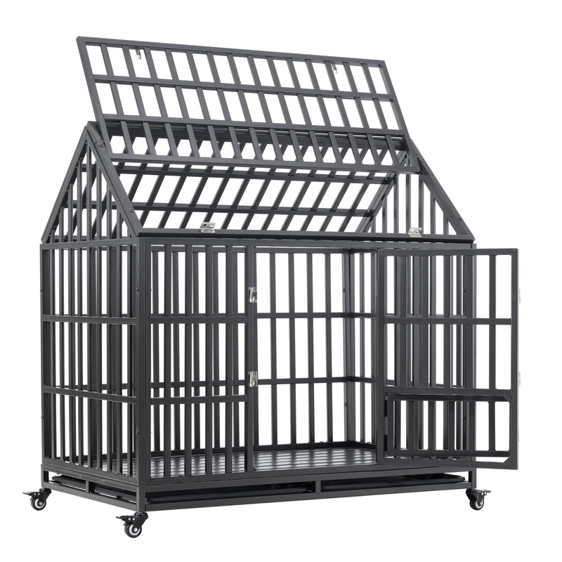 Heavy Duty Dog Crate Lockable Wheels by HouseOfZazla