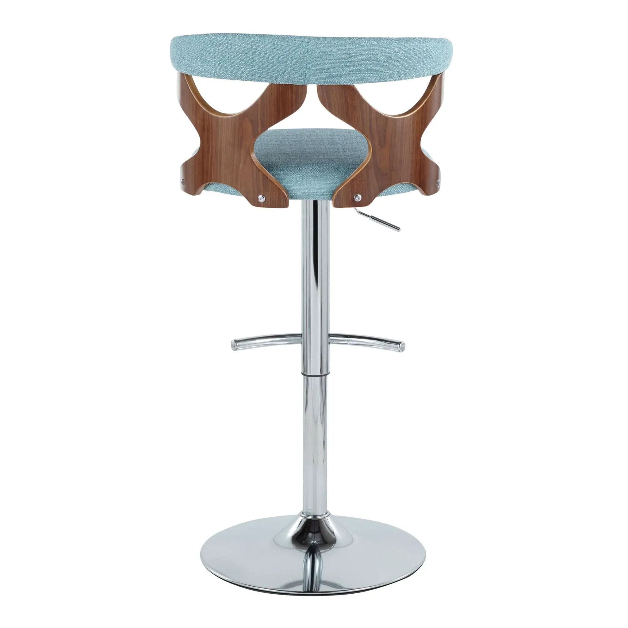 Gardenia - Mid Century Modern Adjustable Barstool With Swivel With Rounded T Footrest (Set of 2) by Unique Piece Furniture