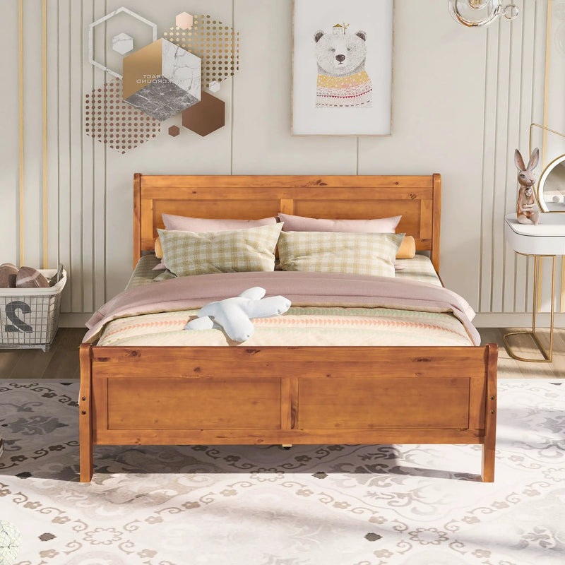Platform Bed Frame Mattress Foundation Sleigh Bed With Headboard / Footboard / Wood Slat Suppor by Unique Piece Furniture