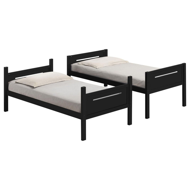 Bunk Bed With Built In Ladder, Safety Guardrails And Angled Access Step by HouseOfZazla