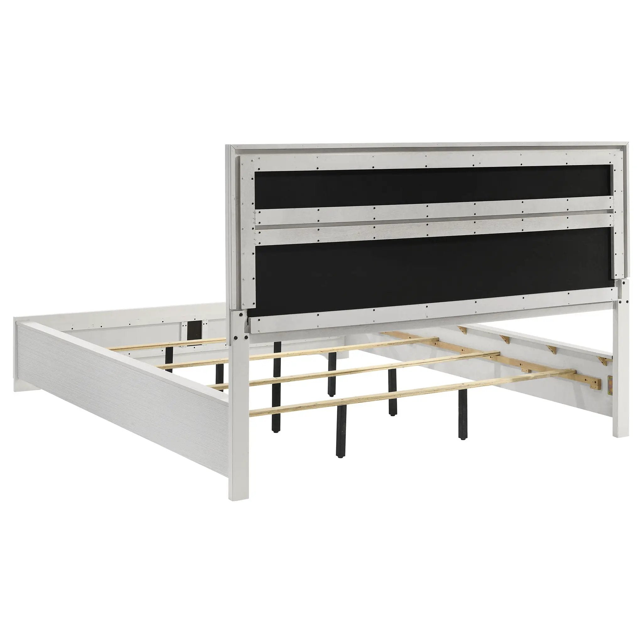 Miranda 54-inch Upholstered California King Panel Bed White by Unique Piece Furniture