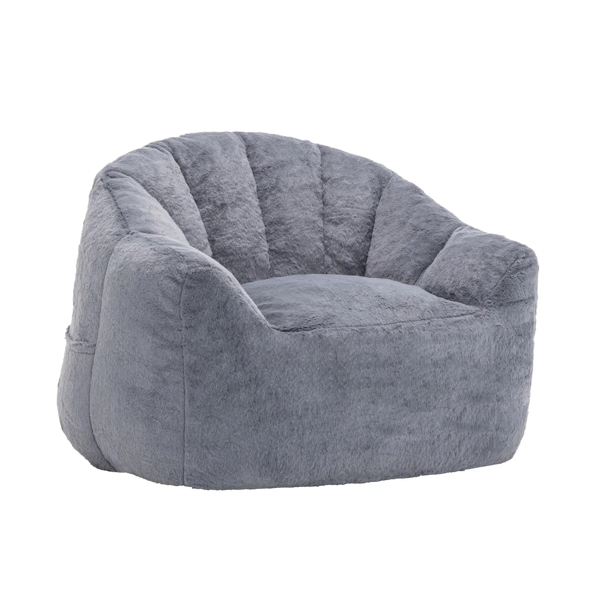 Beanbag Chair, Beanbag Sofa Chair With Armrests Stuffed High Density Foam by Unique Piece Furniture