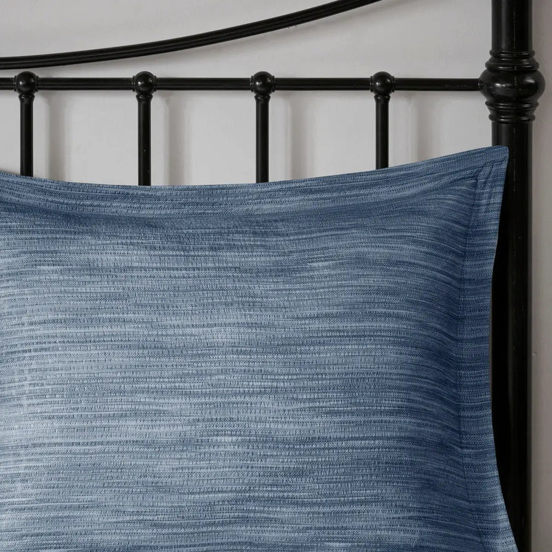 7 Piece Printed Seersucker Comforter Set Navy King by HouseOfZazla