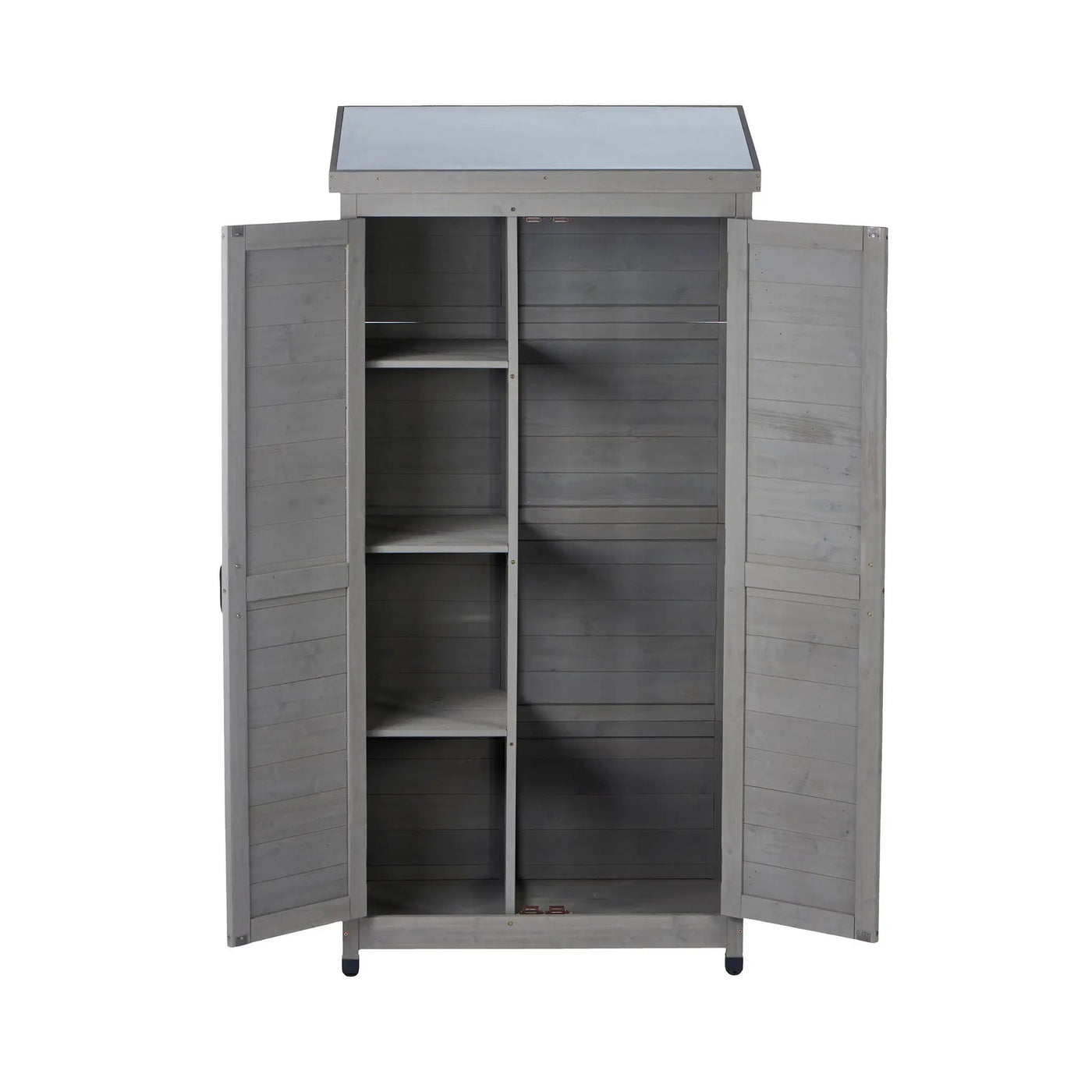 Outdoor Storage Shed With Vertical Tool Cabinet For Backyard by HouseOfZazla
