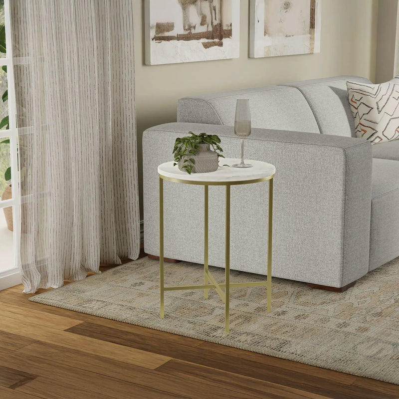Tara - Side Table - Gold by Unique Piece Furniture