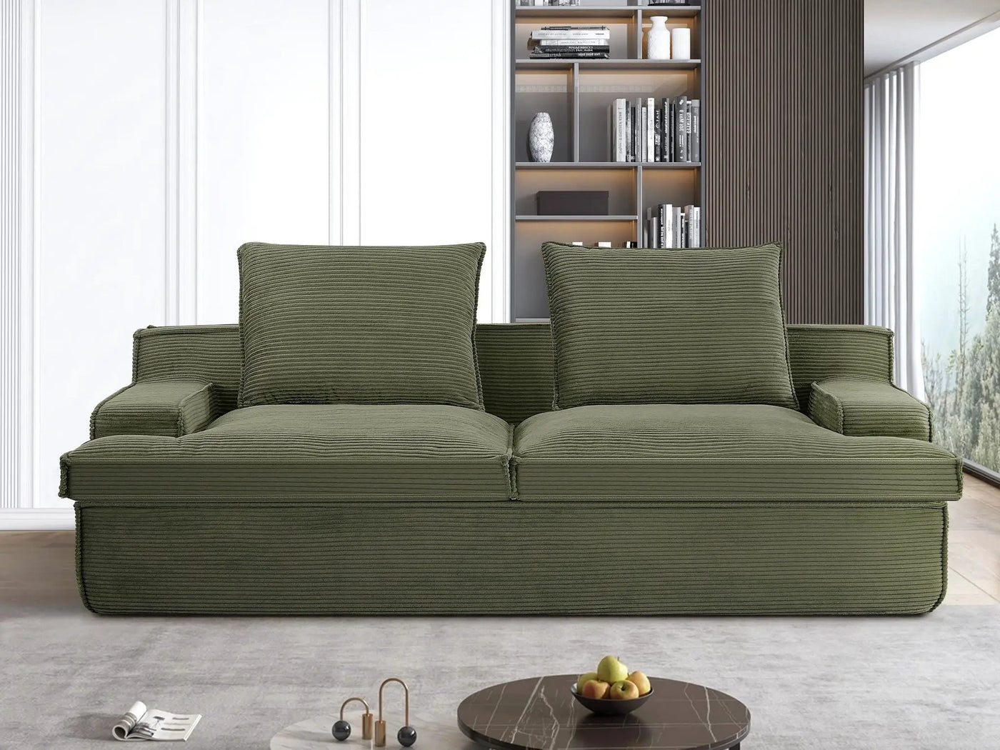 Nimbus - Oversized Full Foam 4 Seater Couch For Living Room Upholstered In Soft, Wide Armrests by Unique Piece Furniture