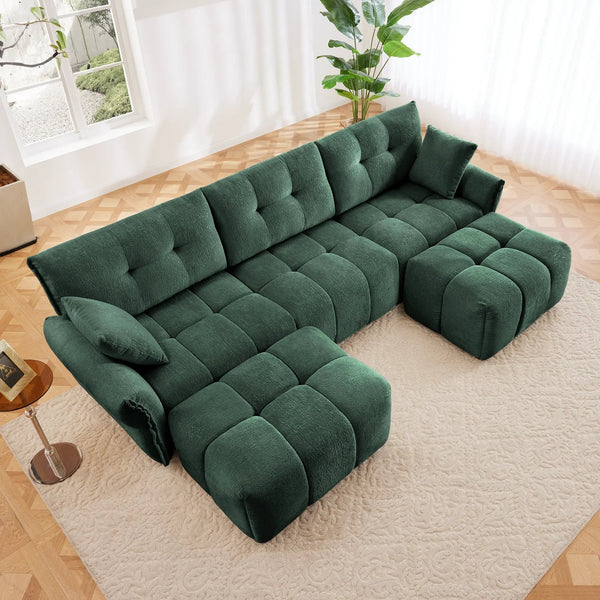 3 Seater Sofa Set With Ottoman And Throw Pillows, photo 2 of 10
