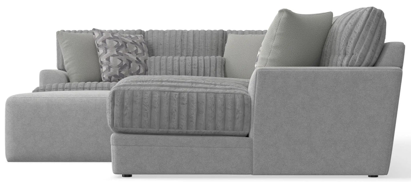 Titan - Sectional With Comfort Coil Seating, Cocktail Ottoman And Accent Pillows Included by Unique Piece Furniture