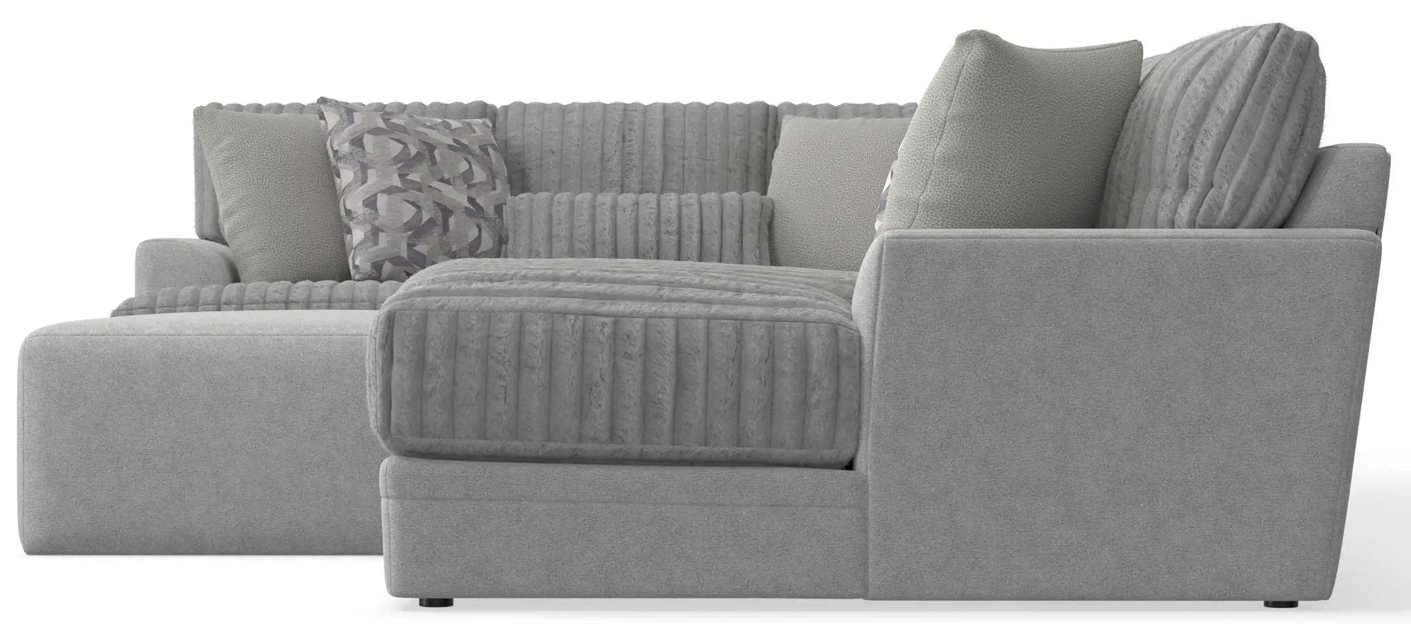 Titan - Sectional With Comfort Coil Seating, Cocktail Ottoman And Accent Pillows Included by Unique Piece Furniture