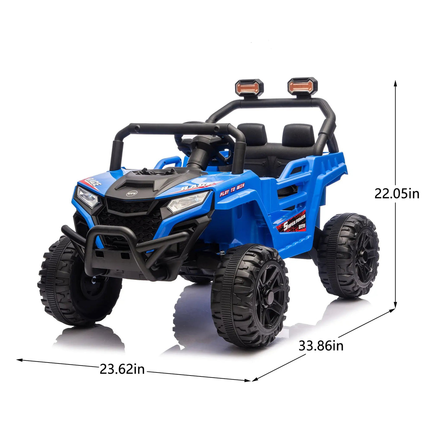12V 2WD Kids Ride On UTV with Remote Control and Safety Features by HouseOfZazla
