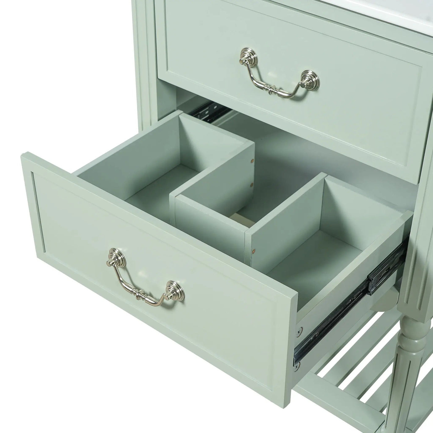 Wave Design Bathroom Vanity With Sink, 2 Drawers And Open Shelf by HouseOfZazla