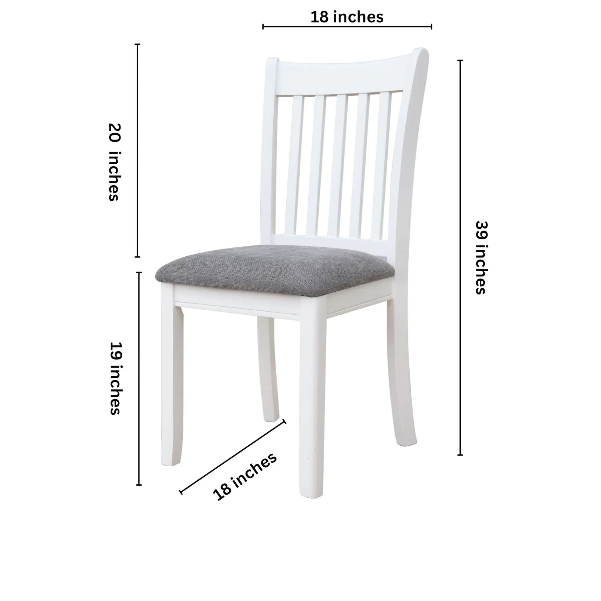 Modern Dining Chair, Wooden Back, Cushion Seats (Set of 2) by HouseOfZazla