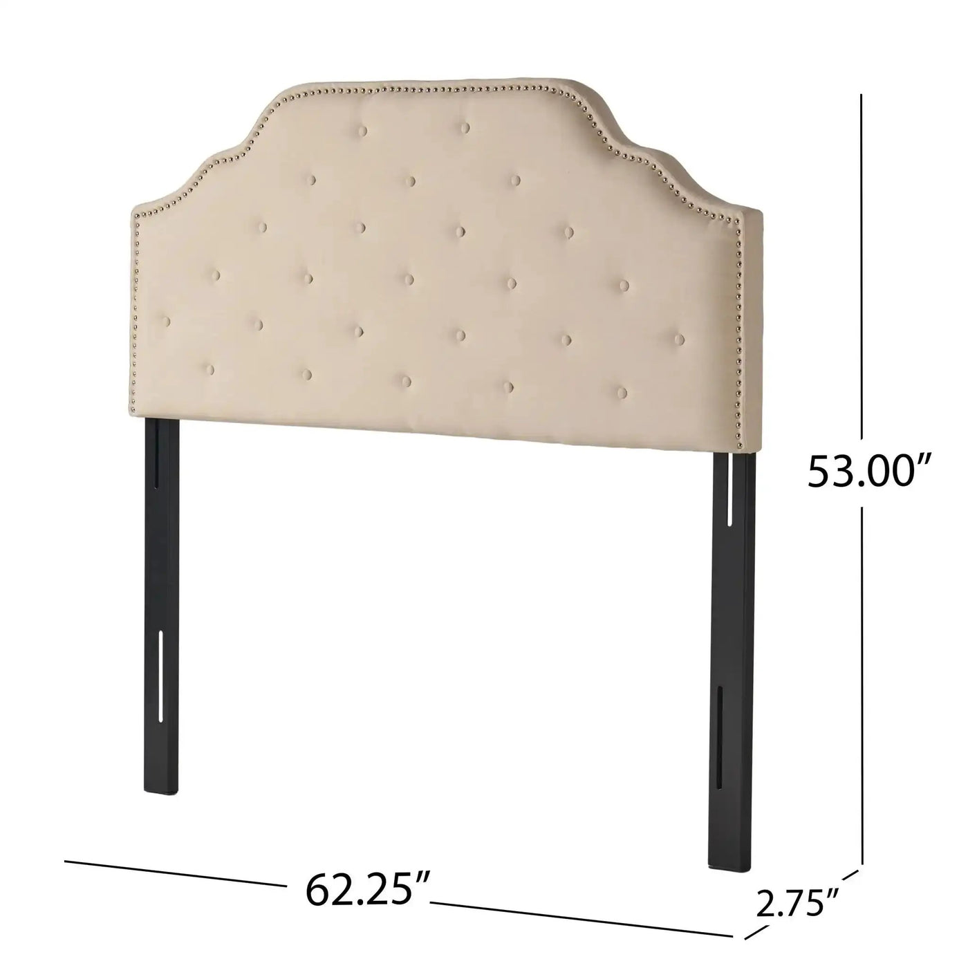 Luella Button Tufted Upholstered Headboard by HouseOfZazla
