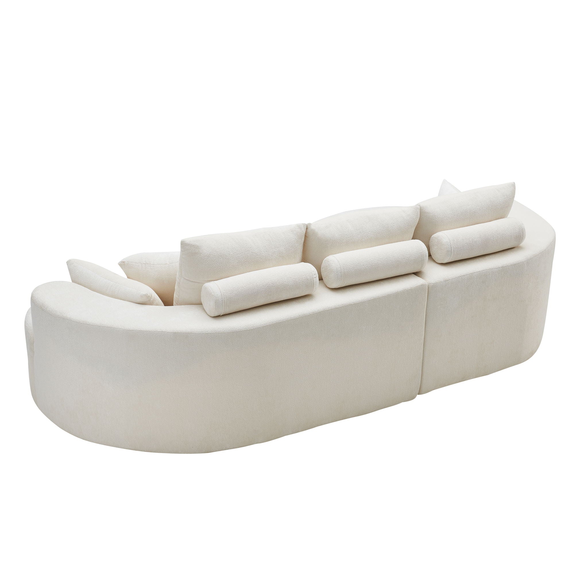 2 Piece Fabric Cloud Curved Sectional Sofa With Chaise by HouseOfZazla