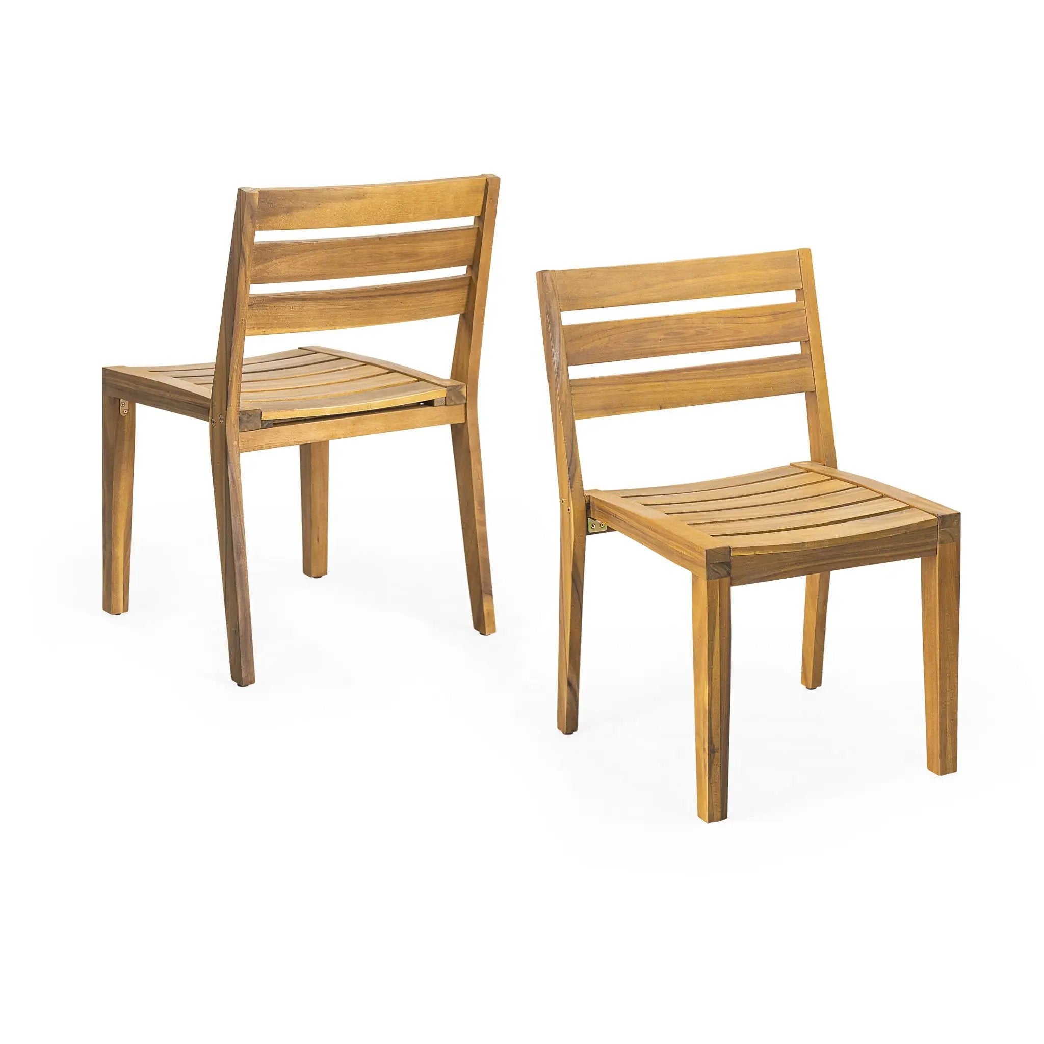 Outdoor Dining Side Chair (Set of 2) - Teak Finish by HouseOfZazla