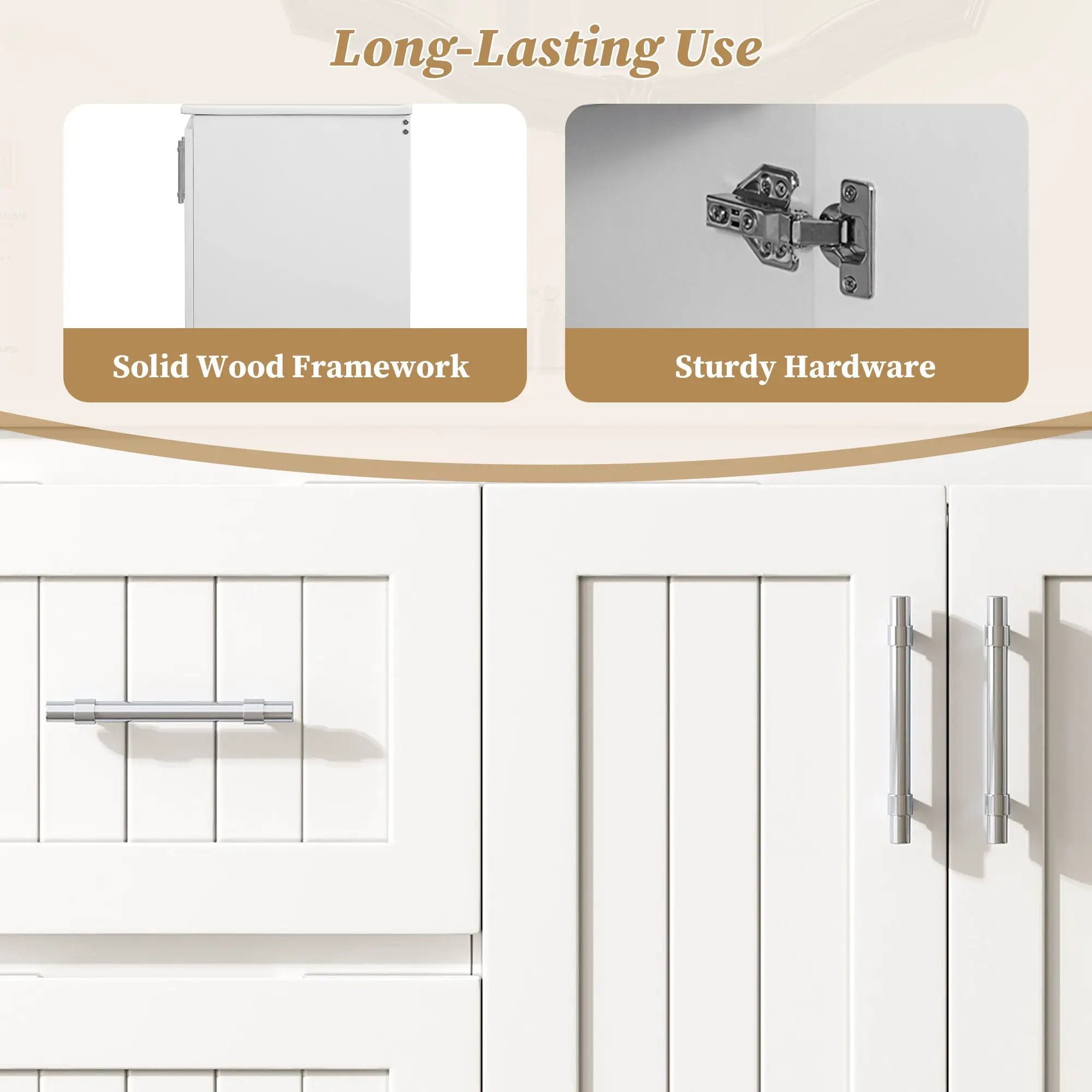 Wall Mounted Bathroom Vanity & Sink, 2 Drawers