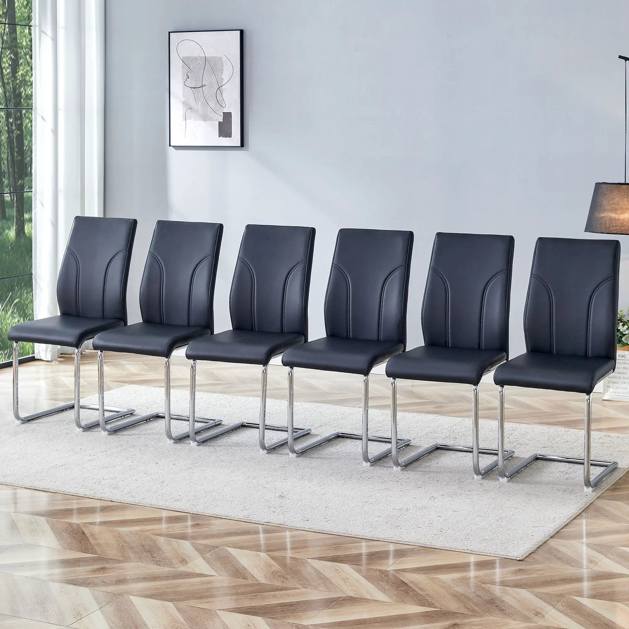 Modern Dining Chairs With High Backrest And Sturdy Legs by Unique Piece Furniture