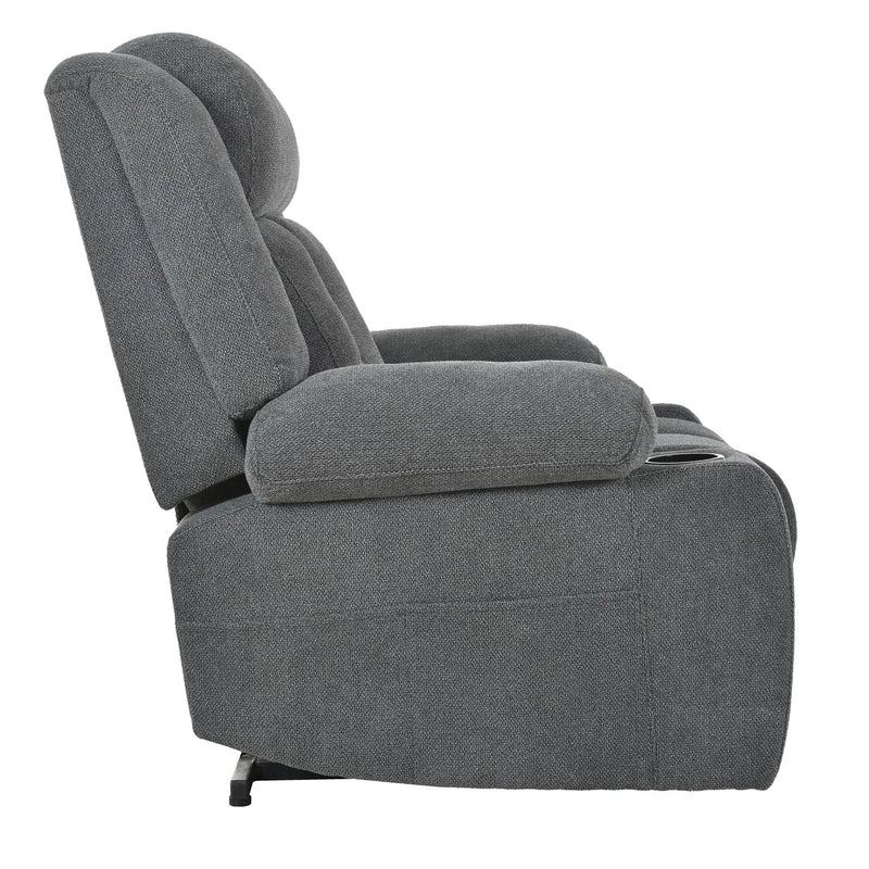 Power Lift Recliner Chair With Extended Footrest, Remote Control, Cup Holders, And Side Pockets by HouseOfZazla