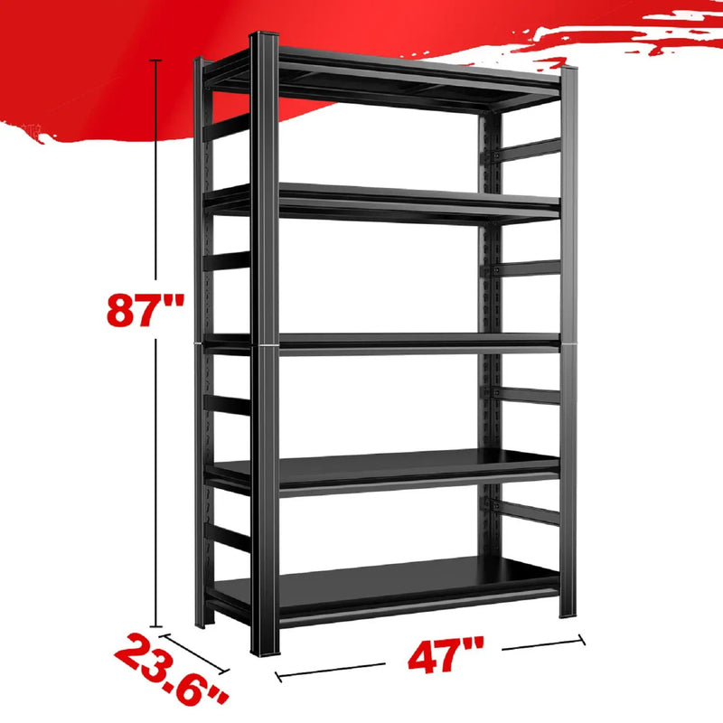 5 Tier Heavy Duty Shelving Unit Adjustable Shelving Units by HouseOfZazla